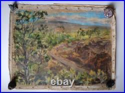 VINTAGE HAWAIIAN LANDSCAPE PAINTINGS 1940s/1950s MAUNA LOA MAUNA KEA Sold AS IS