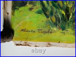 VINTAGE HAWAIIAN LANDSCAPE PAINTINGS 1940s/1950s MAUNA LOA MAUNA KEA Sold AS IS