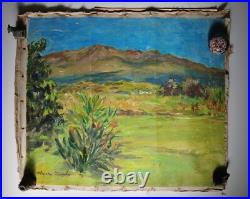 VINTAGE HAWAIIAN LANDSCAPE PAINTINGS 1940s/1950s MAUNA LOA MAUNA KEA Sold AS IS