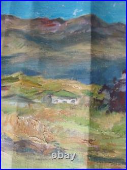 VINTAGE HAWAIIAN LANDSCAPE PAINTINGS 1940s/1950s MAUNA LOA MAUNA KEA Sold AS IS