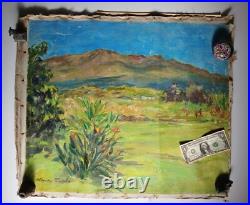 VINTAGE HAWAIIAN LANDSCAPE PAINTINGS 1940s/1950s MAUNA LOA MAUNA KEA Sold AS IS