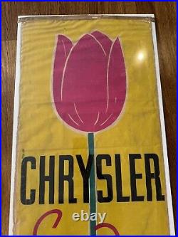VINTAGE ORIGINAL 1930s CHRYSLER EASTER PARADE PAINTED CANVAS BANNER