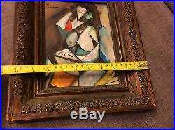 Vintage Pablo Picasso Artist Oil On Canvas Painting Signed Very Nice