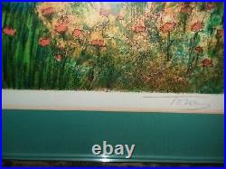 VINTAGE PAINTING WHITE HORSE DRINKING Louis Tone FRAMED signed numbered original