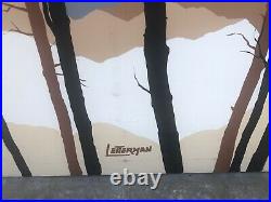 VINTAGE RETRO 70'S-80'S LETTERMAN XL PAINTING FALL TREES, Mountains, Lake