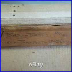 Vintage Rockport Massachusetts Oil/canvas Seascape Bass Rock Signed Hasselear
