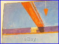 VINTAGE VIETNAM ERA BOOT CAMP MALE SOLDIERS OIL PAINTING Mid Century Signed