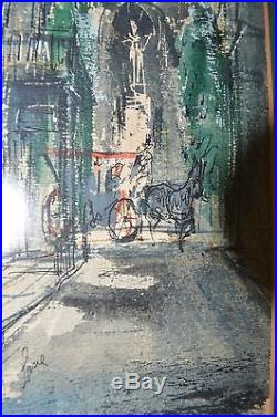 Vintage Watercolor New Orleans Signed Tom Lane