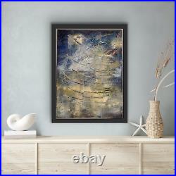 VIntage 80 MODERN, CONTEMPORARY, REFLECTIONS ON THE WATER OIL PAINTING SIGNED