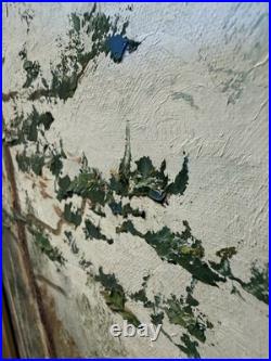 VTG 1913 oil Painting Birch Tree Landscape Signed By ELSIE JOHNSON