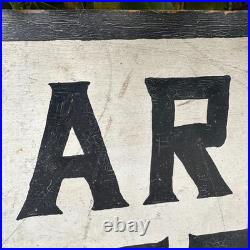 VTG 1930s Archie's Grocery Store Wooden Advertising Sign Double Sided Hand Paint