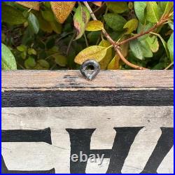 VTG 1930s Archie's Grocery Store Wooden Advertising Sign Double Sided Hand Paint