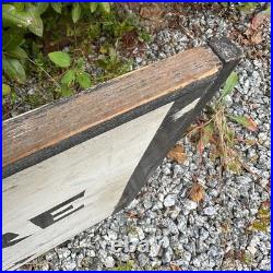 VTG 1930s Archie's Grocery Store Wooden Advertising Sign Double Sided Hand Paint