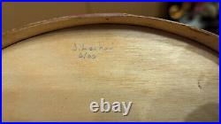 VTG 4 Stacking Shaker Wood Oval Pantry Box with Lid Artist Signed James Lesher EUC