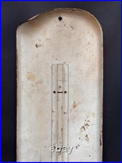 VTG DRINK BUBBLE UP SODA PAINTED METAL WORKING THERMOMETER SIGN / 16 x 6