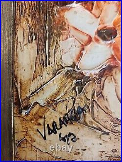 VTG Floral Painting Gold Wood Ornate Frame 16.5 x 14.5. Oil On Canvas. Signed