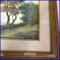 VTG Florence Artist L Arrini Carrini Charrini Watercolor 1965 Painting Signed