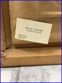 VTG Framed Oil On Canvas Floral Still-Life Painting Signed P. F Williams 1979