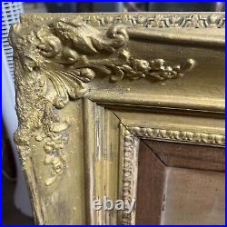 VTG Framed Portrait Original Painting 1948 Blond Child 32x39 Signed Sara B