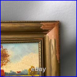 VTG HOLLAND H WESTER LANDSCAPE FARM OIL PAINTINGS on GOLD WOOD FRAMES SIGNED