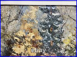 VTG. Impressionist Fall Landscape Signed Maggie Reid Oil Painting