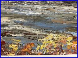 VTG. Impressionist Fall Landscape Signed Maggie Reid Oil Painting