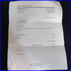 VTG Judith Ernst Cherry Tromp L'oeil Surrealist Painting Signed with Paperwork