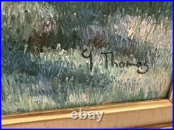 VTG Landscape Landscape Oil Painting Fall Forest Signed Framed Fine Detailed