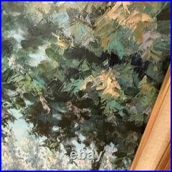 VTG Landscape Landscape Oil Painting Fall Forest Signed Framed Fine Detailed