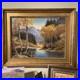VTG Landscape Oil Painting Provo River Mountains & Autumn Trees. Signed