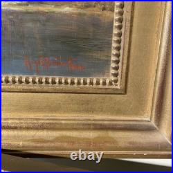 VTG Landscape Oil Painting Provo River Mountains & Autumn Trees. Signed