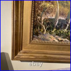 VTG Landscape Oil Painting Provo River Mountains & Autumn Trees. Signed