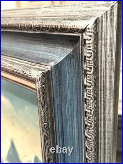 VTG MCM Original European Impasto Style O/C Rocky Mountain Landscape, Signed