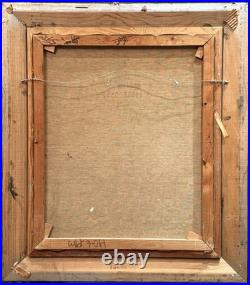 VTG MCM Original European Impasto Style O/C Rocky Mountain Landscape, Signed