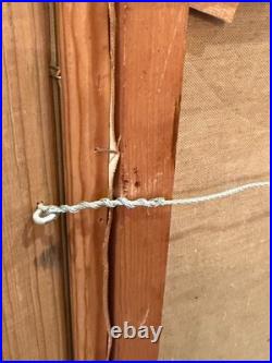 VTG MCM Original European Impasto Style O/C Rocky Mountain Landscape, Signed