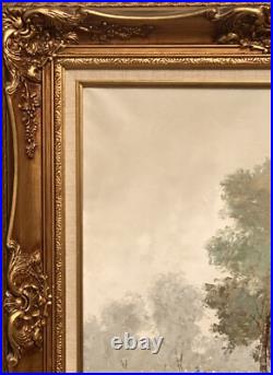 VTG Mid 20C Orig. European Impressionism O/C Landscape Park Scene, Signed/Framed