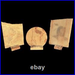 VTG Native American Indian Chief Painting Set On Slab Southwestern Decor Signed