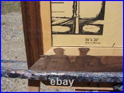 VTG Oil PAINTING Framed ART Trees LAKE Mountains Signed J. STANGE 10 X 12