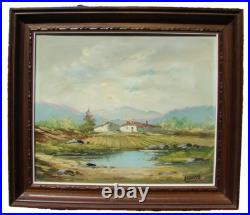 VTG Oil PAINTING on CANVAS Framed CANVAS ART Signed ARROYO