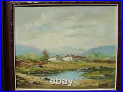 VTG Oil PAINTING on CANVAS Framed CANVAS ART Signed ARROYO