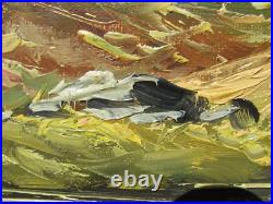 VTG Oil PAINTING on CANVAS Framed CANVAS ART Signed ARROYO