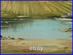 VTG Oil PAINTING on CANVAS Framed CANVAS ART Signed ARROYO