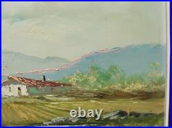 VTG Oil PAINTING on CANVAS Framed CANVAS ART Signed ARROYO