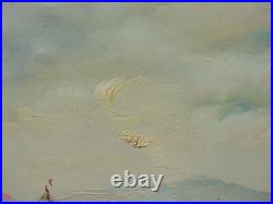 VTG Oil PAINTING on CANVAS Framed CANVAS ART Signed ARROYO
