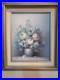 VTG Original Canvas Oil Painting Still Life Floral SIGNED ROBIN Framed 14 X 12