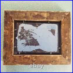 VTG Original Impression Oil on Wood Painting Rabbits Bunnies in Field Signed