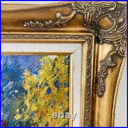 VTG Original Impressionist Oil Painting Gilt Frame Signed P. Collins32x 28