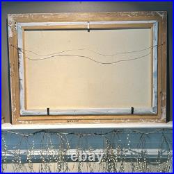 VTG Original Oil on Board Artist Signed Howard Framed Nautical Painting 29x41