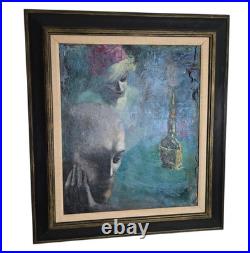 VTG Original Signed Irv Docktor Complex Abstract Textured Framed Canvas Painting