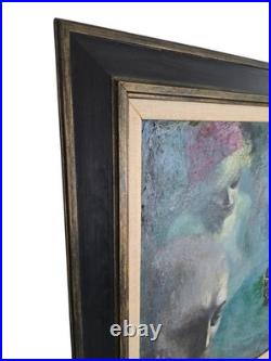 VTG Original Signed Irv Docktor Complex Abstract Textured Framed Canvas Painting